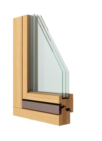 Holzfenster - Flächenbündig außen